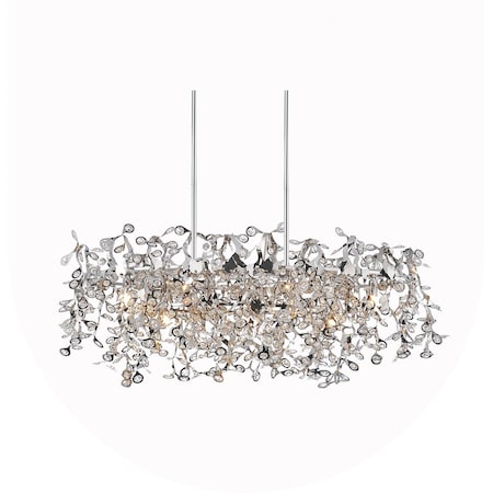 Cwi Lighting Flurry 7 Light Down Chandelier With Chrome Finish 5630P37C-O